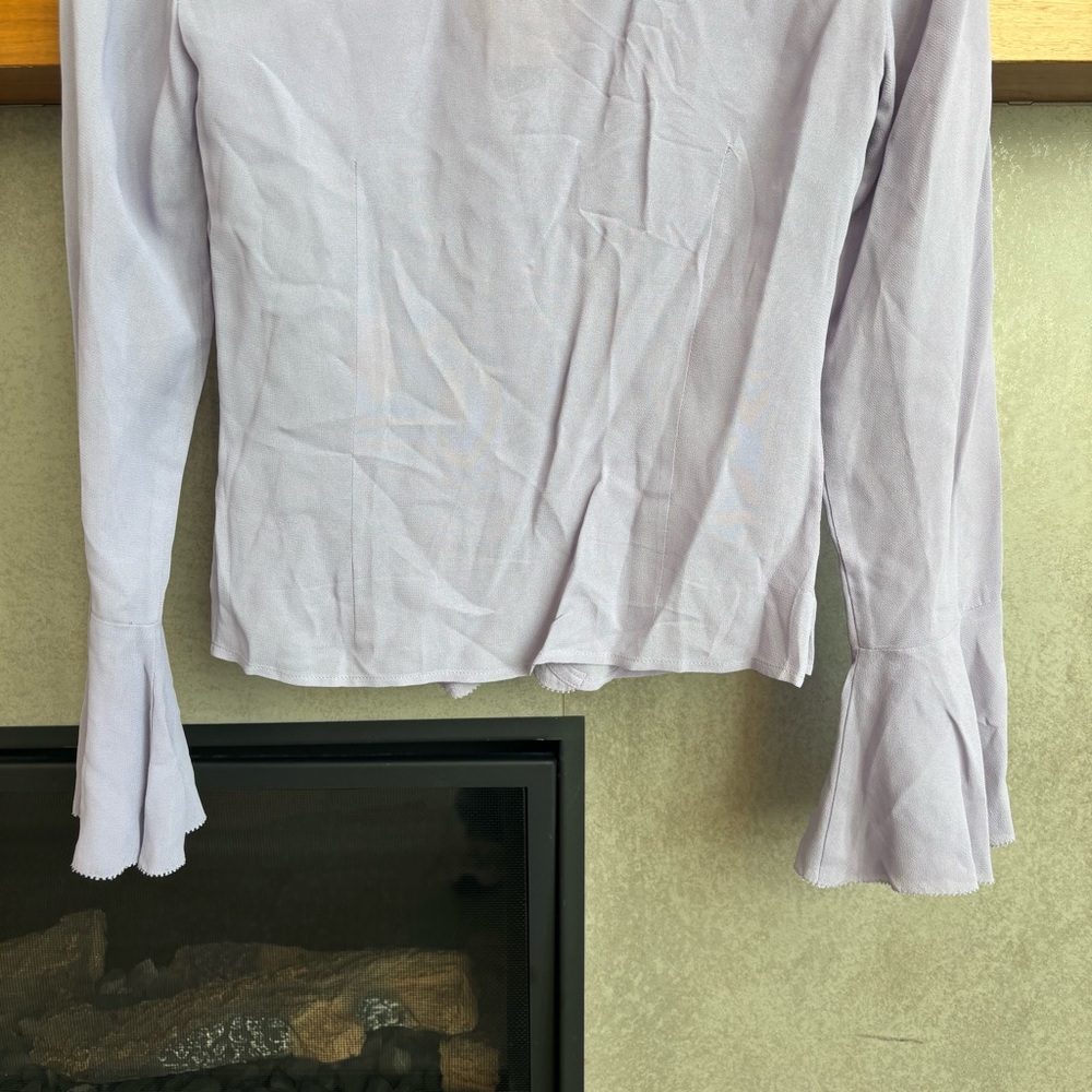 Reformation Lavender Ruffle Blouse - Picture 13 of 15